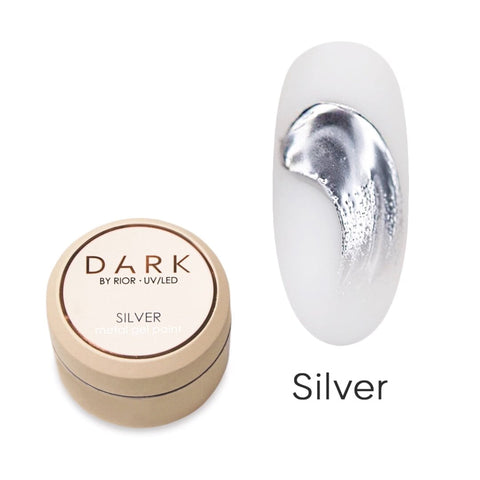 DARK Gel - paint for metallic design Dark Metal Gel Paint Silver 5 g