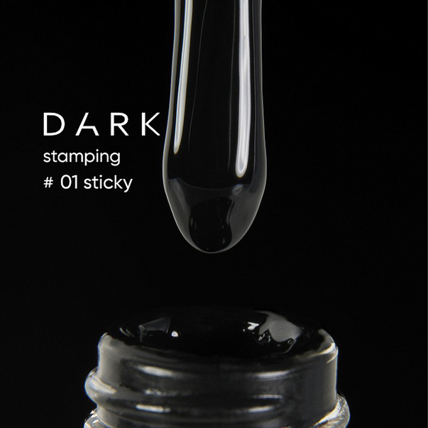 DARK STAMPING POLISH (BLACK STICKY) #01 BLACK 10 ML