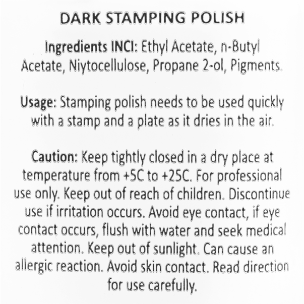 DARK STAMPING POLISH (WHITE STICKY) #02 WHITE 10 ML