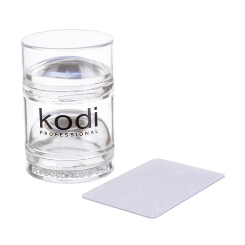 KODI STAMPING KIT: DOUBLE-SIDED STAMP WITH SILICONE PADS AND PLASTIC SCRAPER