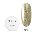 Weex Gel Paint # 3 Gold 5 ml Nail paint gel with shimmer