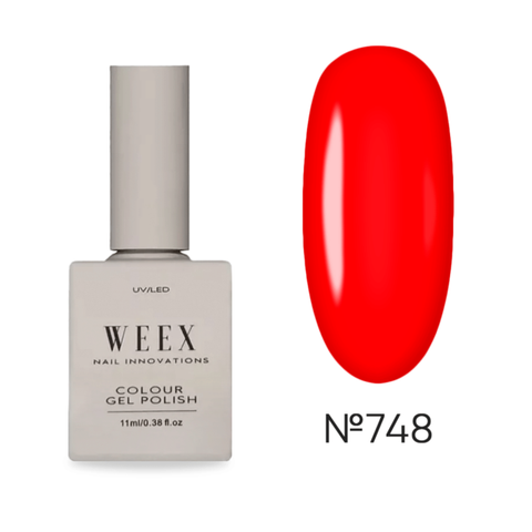 Red gel polish  WEEX №748 11 ml