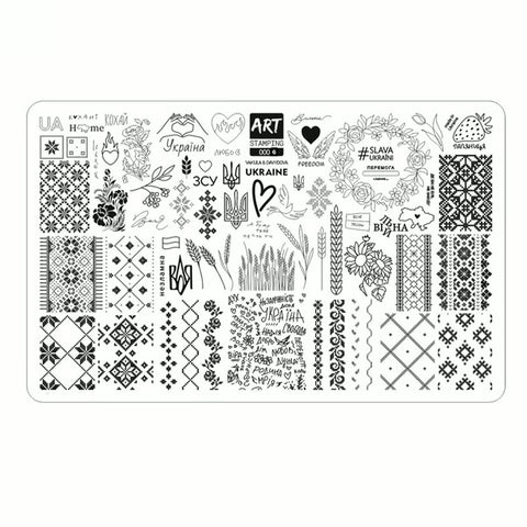 STAMPING PLATE #06 ART STAMPING BY VAKULA AND DAVYDOVA WITH DEMO PLATE