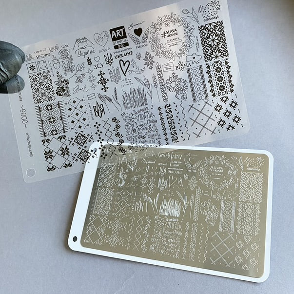 STAMPING PLATE #06 ART STAMPING BY VAKULA AND DAVYDOVA WITH DEMO PLATE