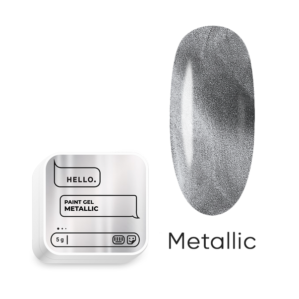 HELLO PAINT GEL METALLIC 5 Г SILVER