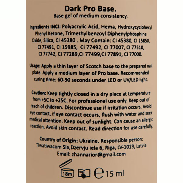 DARK PRO BASE №66 YELLOW 15 ML