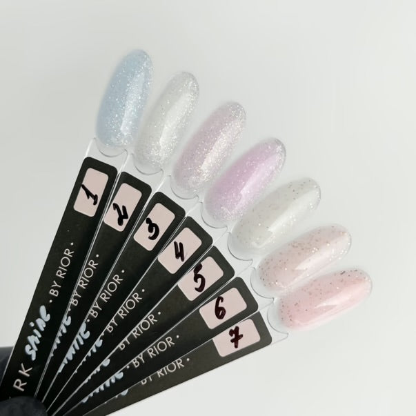 DARK PRO BASE SHINE №06 MILKY PINK WITH WHITE GOLD GLITTER 15 ML