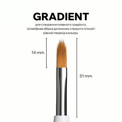 EASY INTERCHANGEABLE GRADIENT BRUSH 14 MM