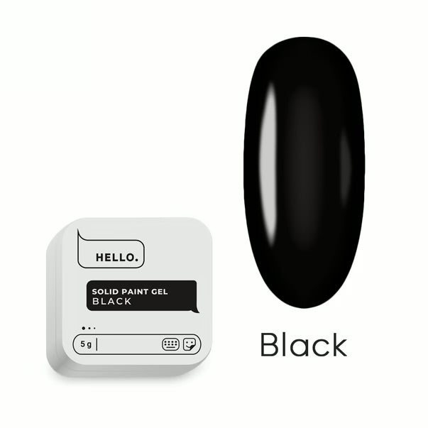 HELLO SOLID PAINT GEL BLACK 5g