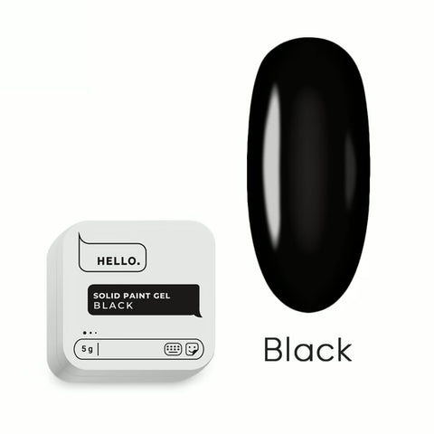 HELLO SOLID PAINT GEL BLACK 5g