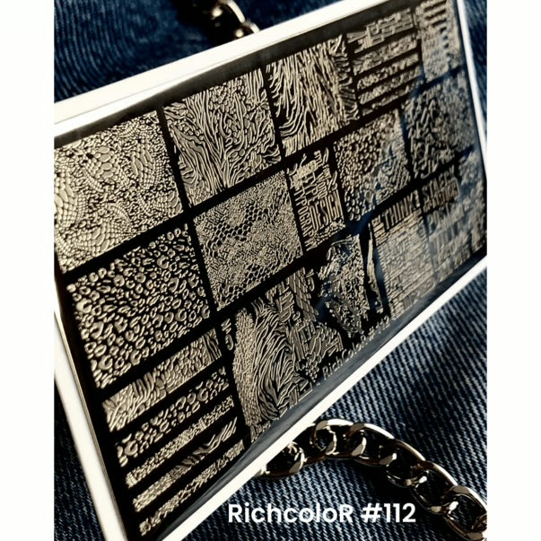 RICHCOLOR STAMPING PLATE (ANIMAL PRINT, LEOPARD, ZEBRA, TIGER, SNAKE) № 112