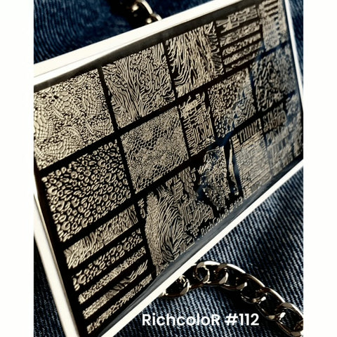 RICHCOLOR STAMPING PLATE (ANIMAL PRINT, LEOPARD, ZEBRA, TIGER, SNAKE) № 112