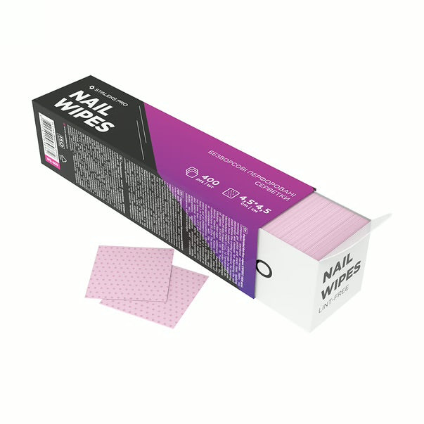 STALEKS PRO EXPERT LINT-FREE NAIL WIPES PERFORATED 400 PCS