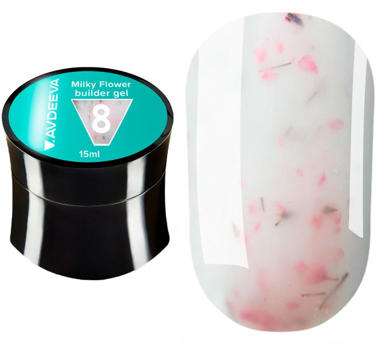 Victoria Avdeeva Gel  flowers Milky Flower  №08, 15 ml