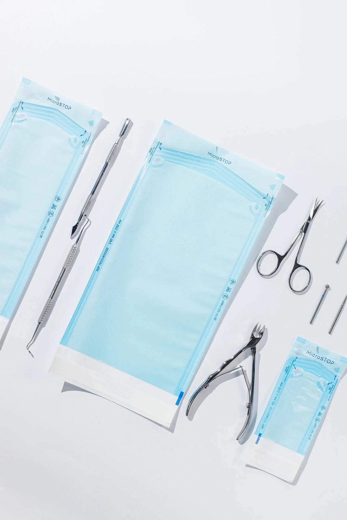 MicroStop self-adhesive pouches for AUTOCLAVE sterilization ONLY, 140x250 mm (200 pcs)