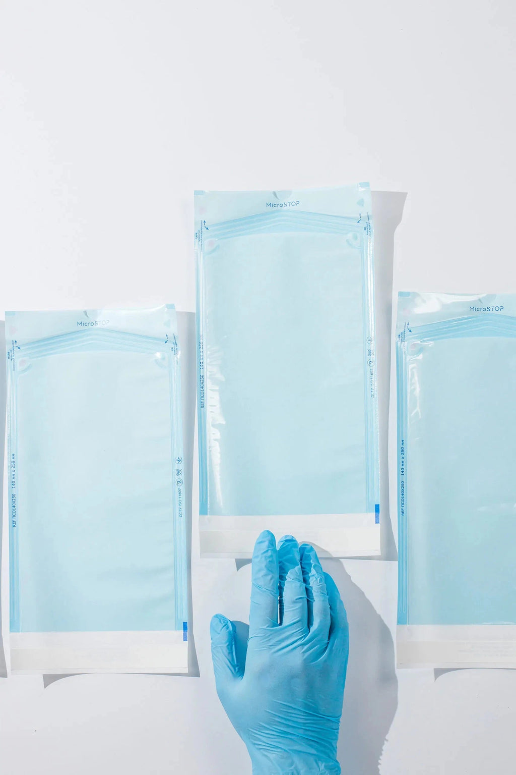 MicroStop self-adhesive pouches for AUTOCLAVE sterilization ONLY, 140x250 mm (200 pcs)
