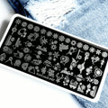 RICHCOLOR NEW YEAR'S STAMPING  №67 NEW YEAR, SNOWFLAKES, INSCRIPTIONS