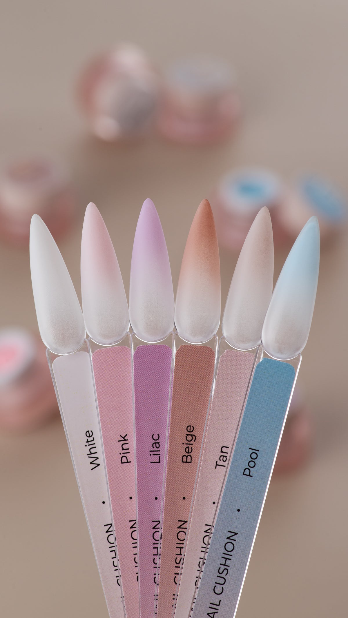 HEYLOVE NAIL CUSHION SET WHITE GEL PAINTS  6 PCS X 2 G